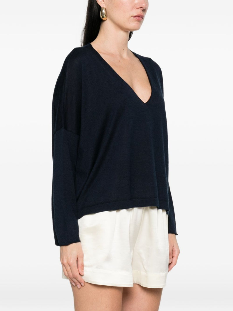 Beyou Beyou Cashmere and silk v-necked sweater