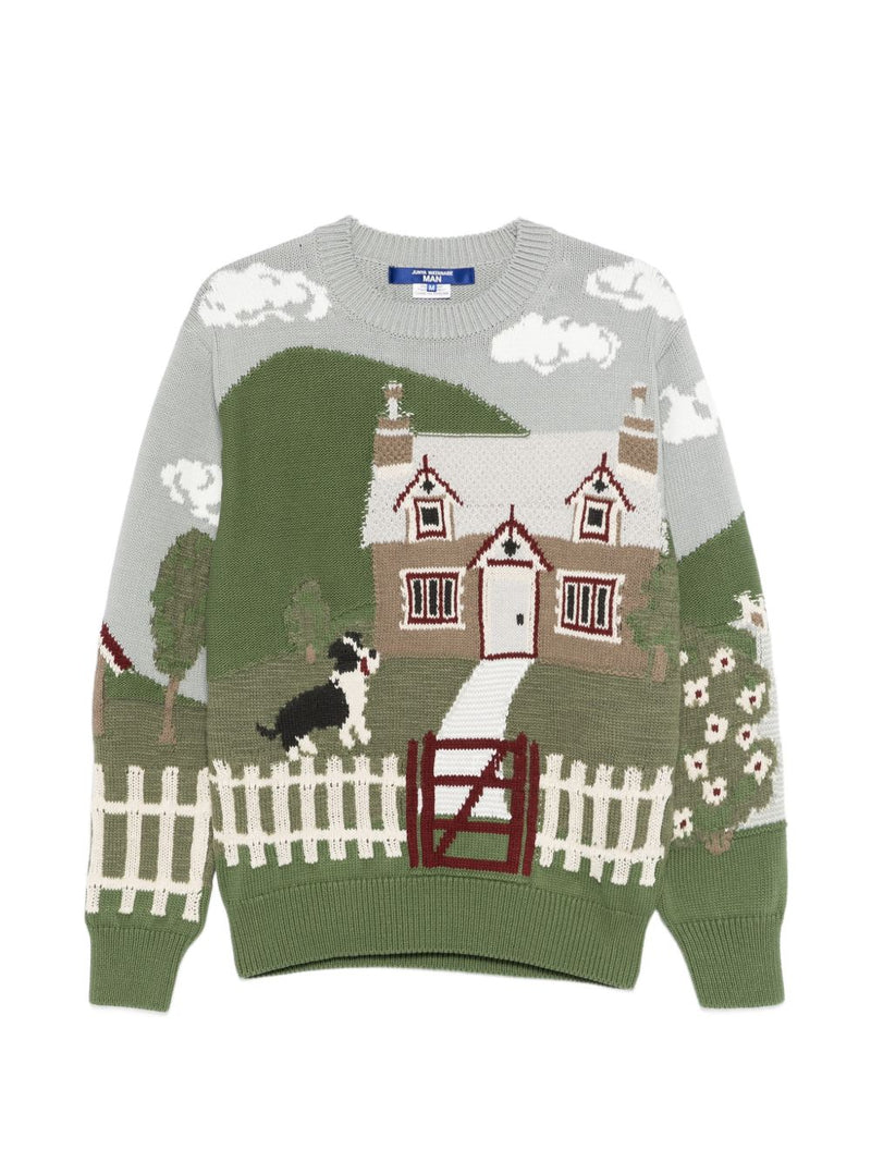 Junya Watanabe Junya Watanabe Printed cotton crewneck sweater