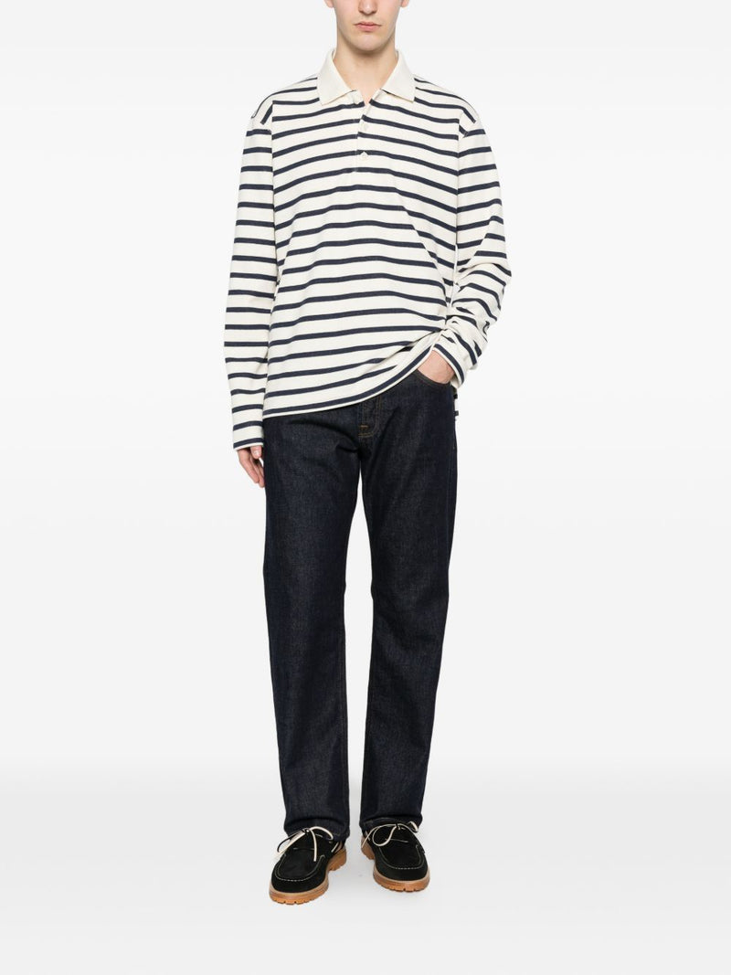 Junya Watanabe Junya Watanabe Striped cotton polo shirt