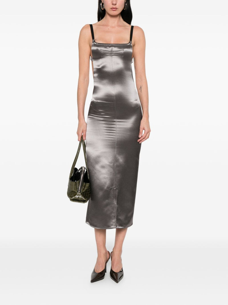 THE ATTICO FAshION Satin midi dress | Urbalenti™ NYC