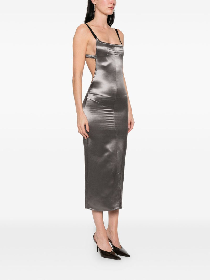 THE ATTICO FAshION Satin midi dress | Urbalenti™ NYC