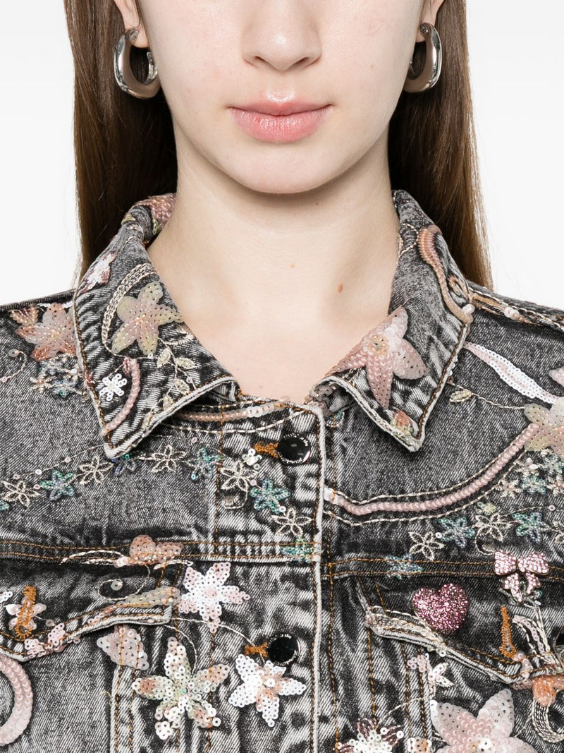 MINIME PARIS Printed denim jacket | Urbalenti™ NYC