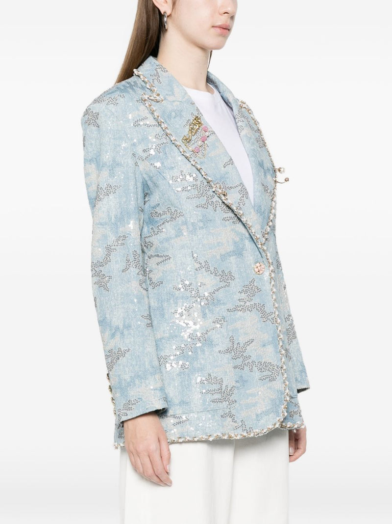 MINIME PARIS Printed single-breasted jacket | Urbalenti™ NYC