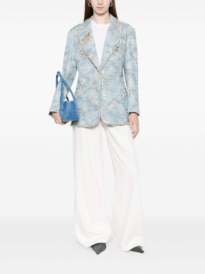 MINIME PARIS Printed single-breasted jacket | Urbalenti™ NYC
