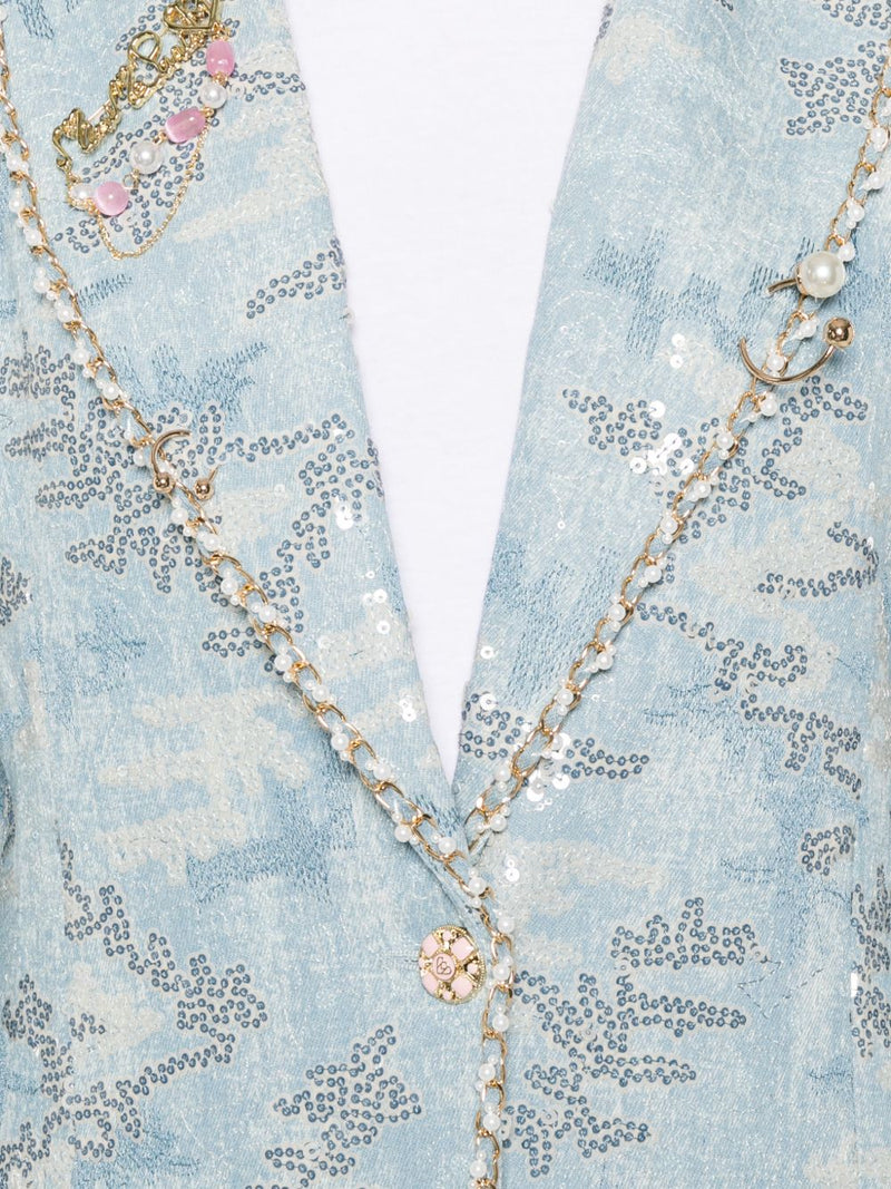 MINIME PARIS Printed single-breasted jacket | Urbalenti™ NYC