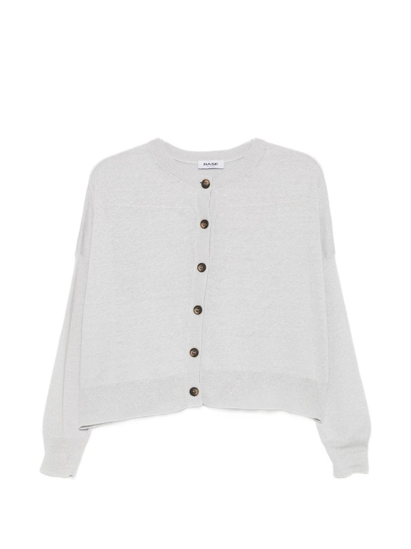 Base Base Linen and cotton blend cardigan
