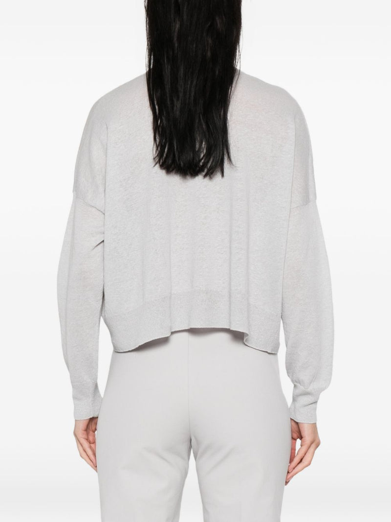 Base Base Linen and cotton blend cardigan