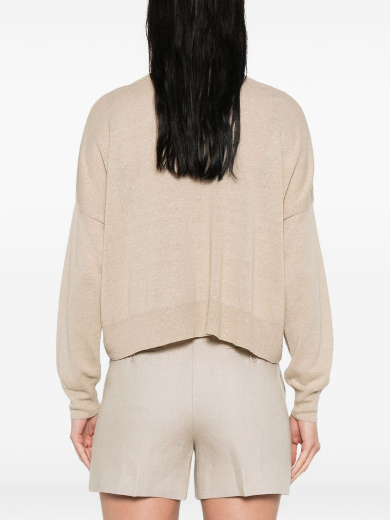 Base Base Linen and cotton blend cardigan