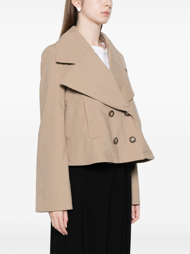 Emporio Armani Cotton double-breasted jacket | Urbalenti™ NYC