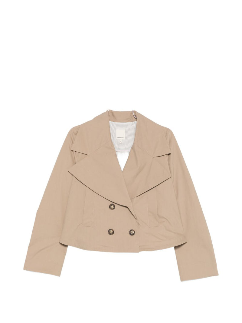 Emporio Armani Cotton double-breasted jacket | Urbalenti™ NYC