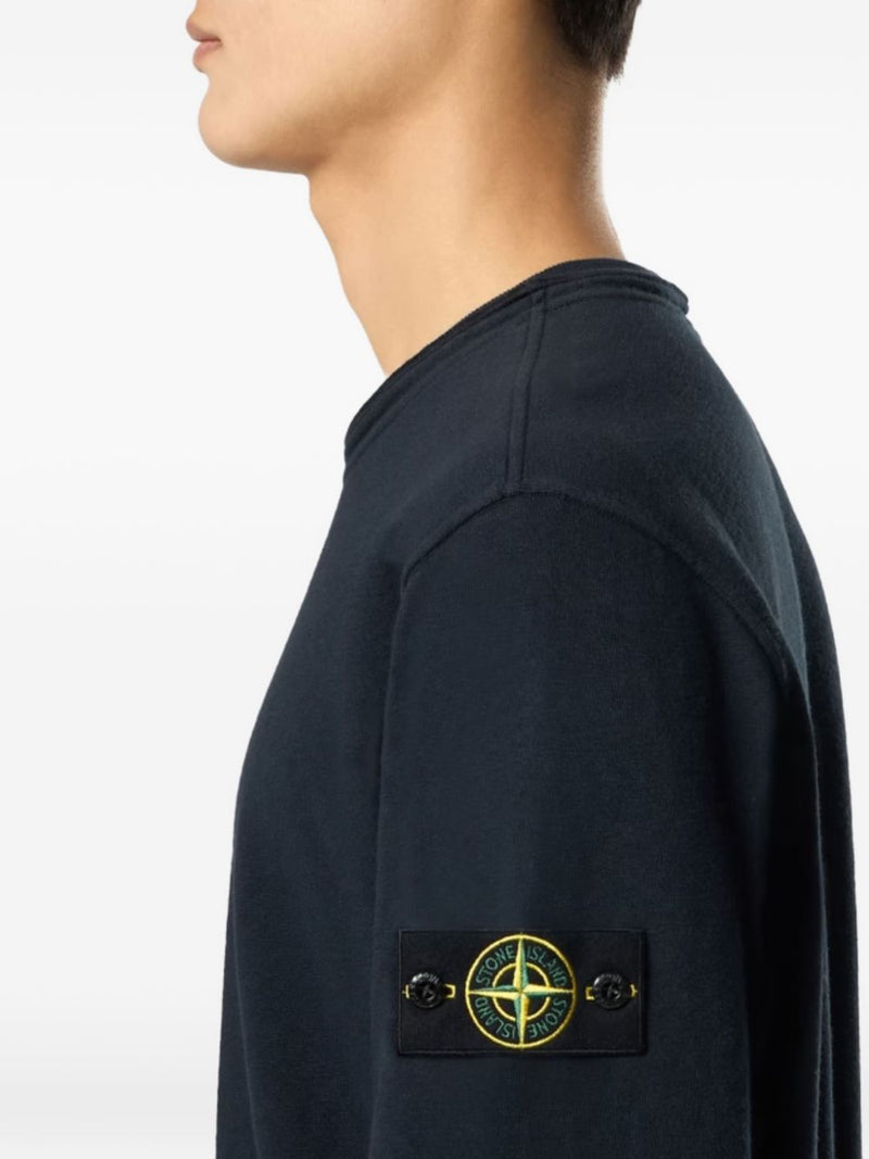Stone Island Logo cotton sweatshirt | Urbalenti™ NYC