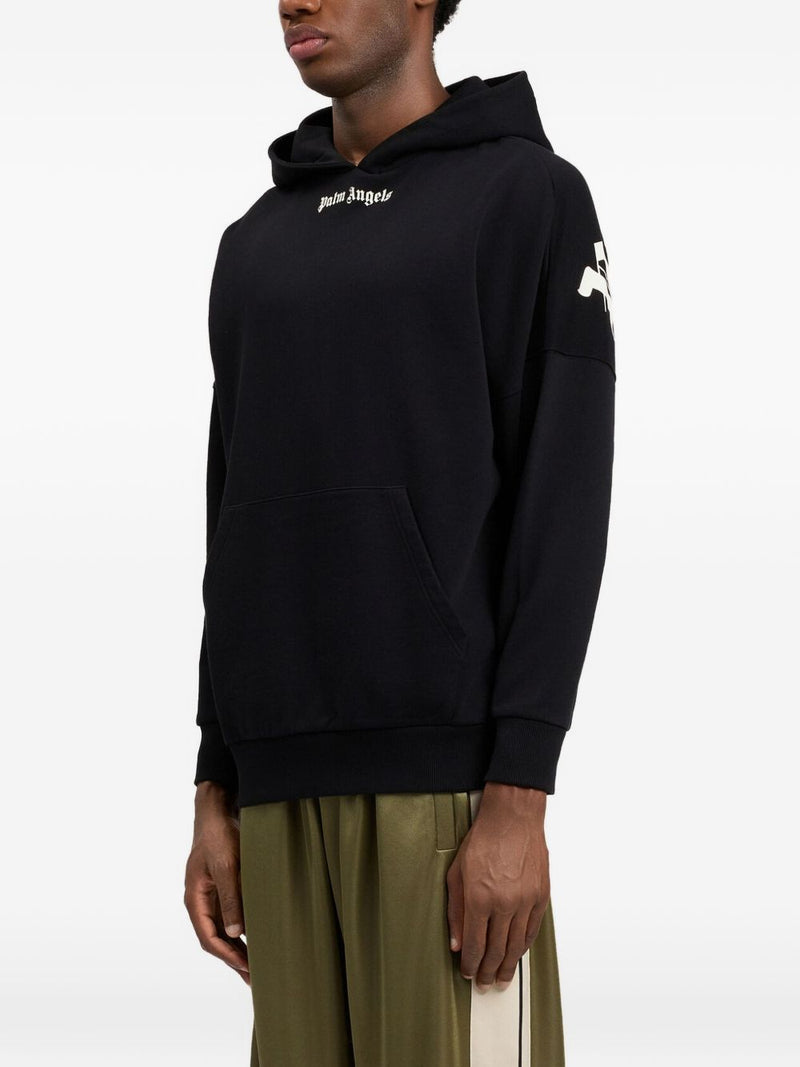 Palm Angels Logo cotton hoodie | Urbalenti™ NYC