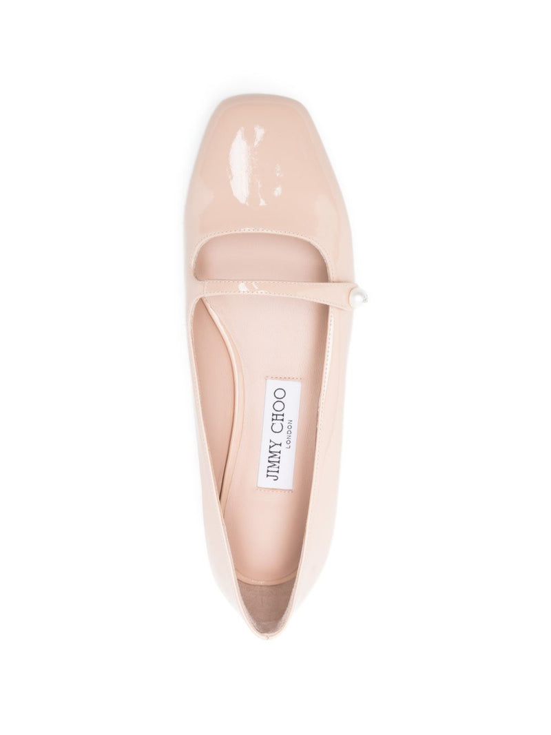 Jimmy Choo Elisa patent leather ballet flats | Urbalenti™ NYC