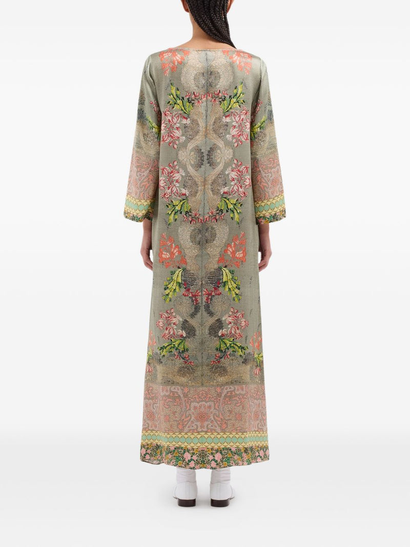 Pierre Louis Mascia Pierre Louis Mascia A-line silhouette Printed silk dress