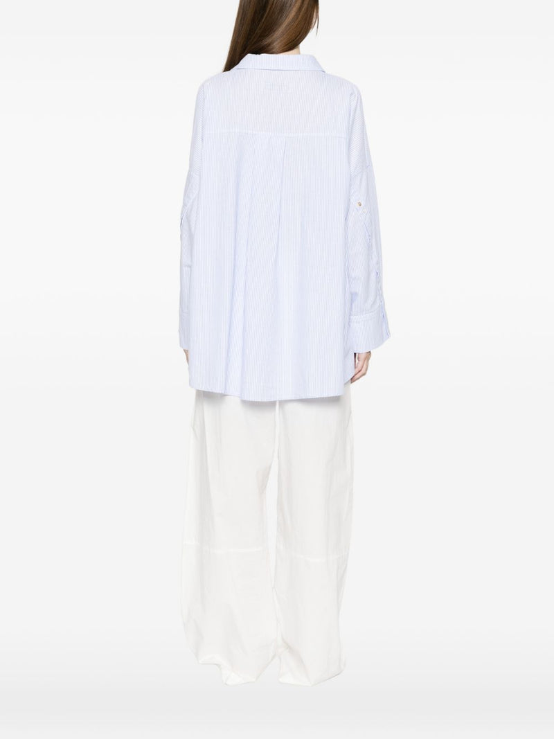 White Sand White Sand Striped cotton shirt