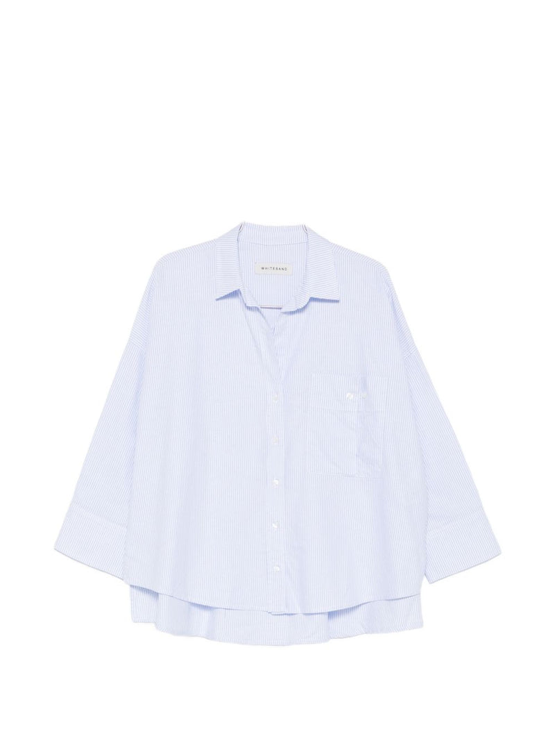 White Sand White Sand Striped cotton shirt