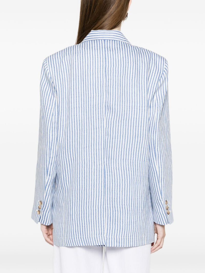 White Sand White Sand Linen blend single-breasted jacket