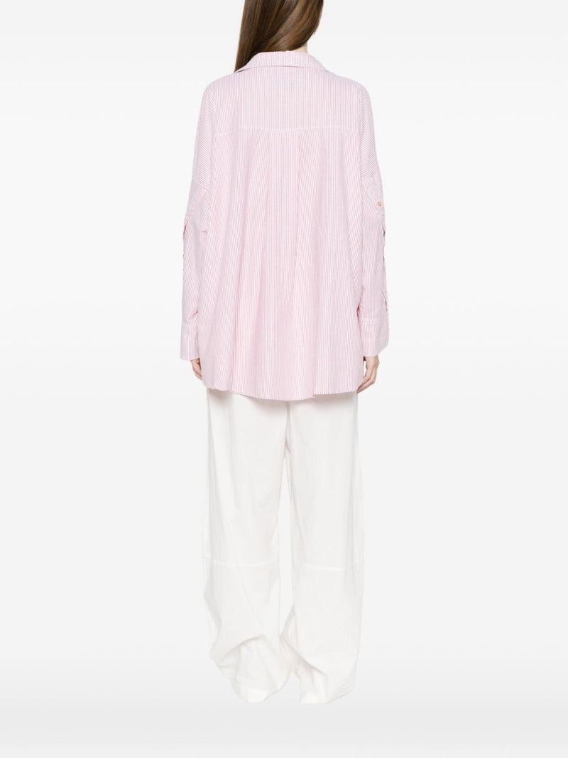 White Sand White Sand Striped cotton shirt
