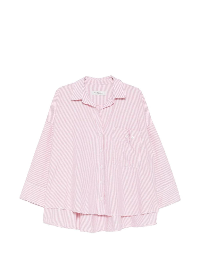 White Sand White Sand Striped cotton shirt