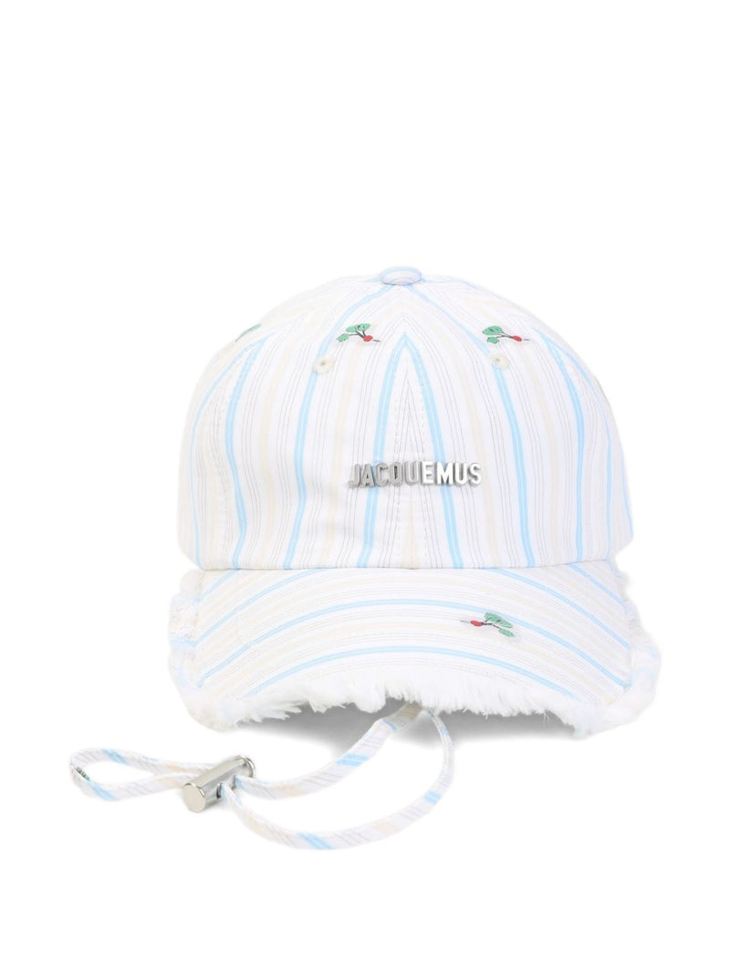 JACQUEMUS Cappello rigato in cotone | Urbalenti™ NYC