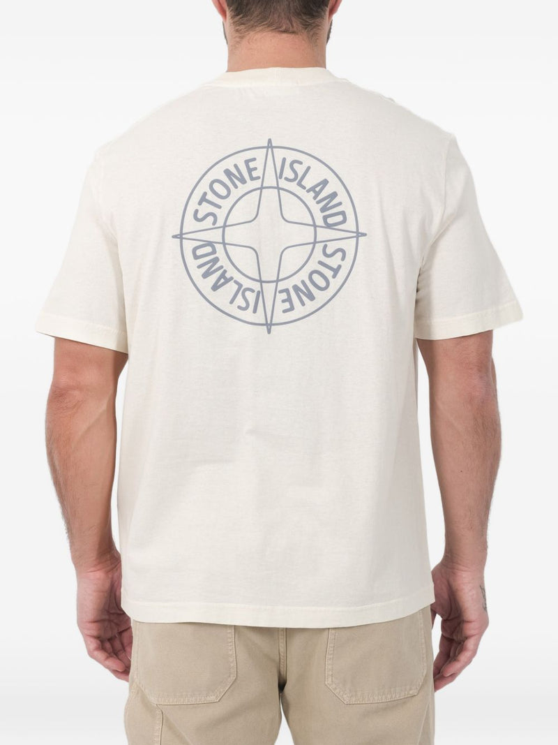 Stone Island Logo cotton t-shirt Variant 5 | Urbalenti™ NYC