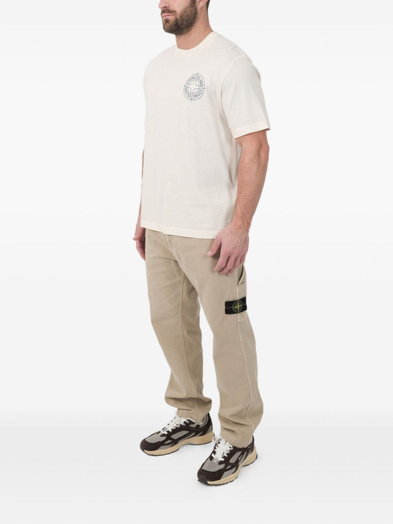 Stone Island Logo cotton t-shirt Variant 5 | Urbalenti™ NYC