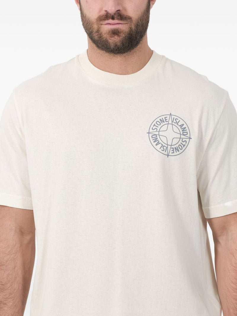 Stone Island Logo cotton t-shirt Variant 5 | Urbalenti™ NYC