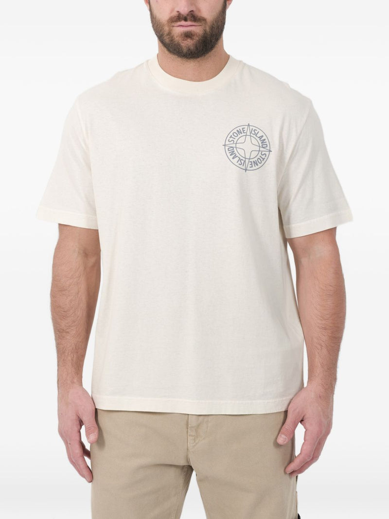 Stone Island Logo cotton t-shirt Variant 5 | Urbalenti™ NYC