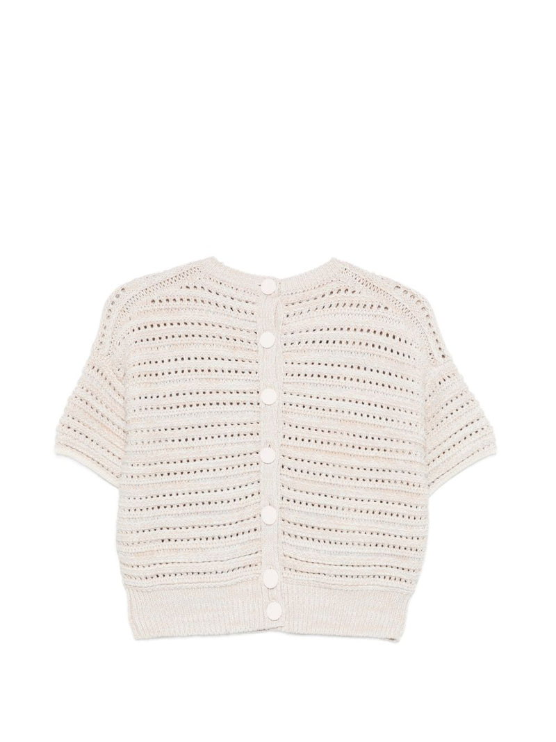 Emporio Armani Cotton open-knit cardigan | Urbalenti™ NYC
