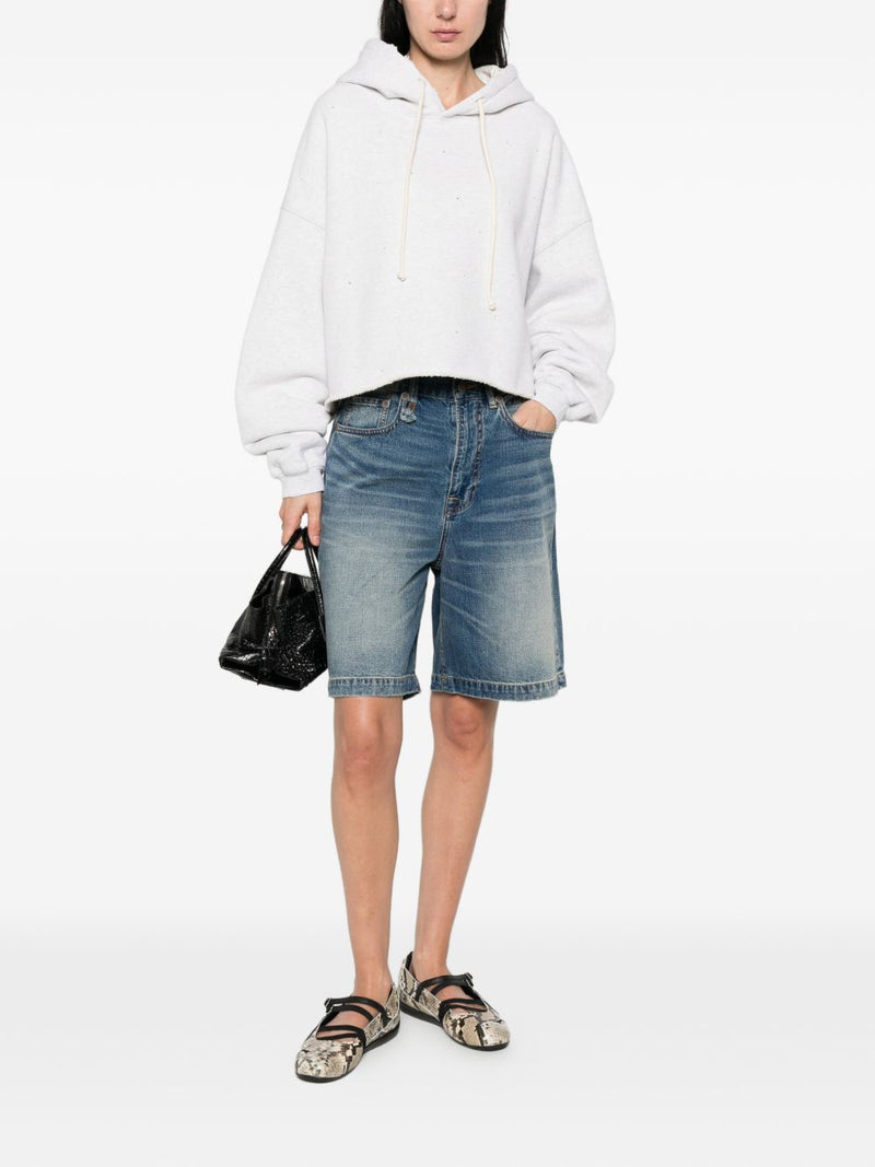 Golden Goose Cotton cropped hoodie Variant 2 | Urbalenti™ NYC