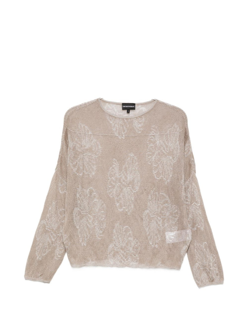 Emporio Armani Embroidered crewneck sweater | Urbalenti™ NYC
