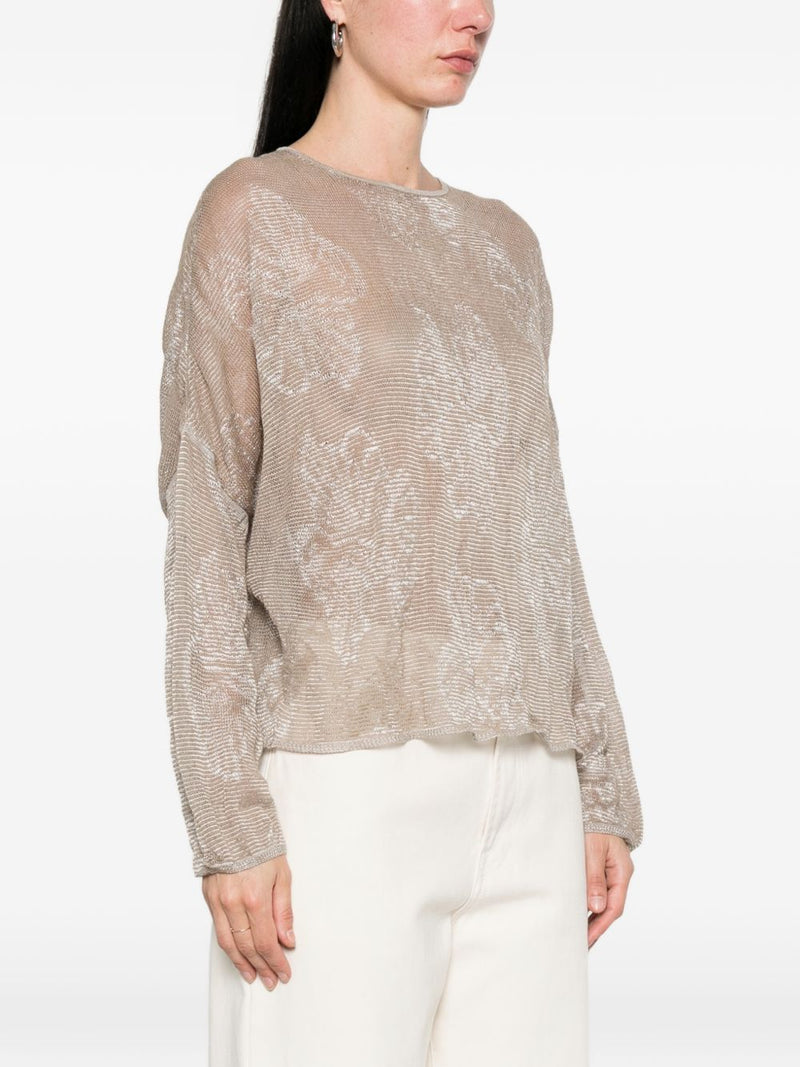 Emporio Armani Embroidered crewneck sweater | Urbalenti™ NYC