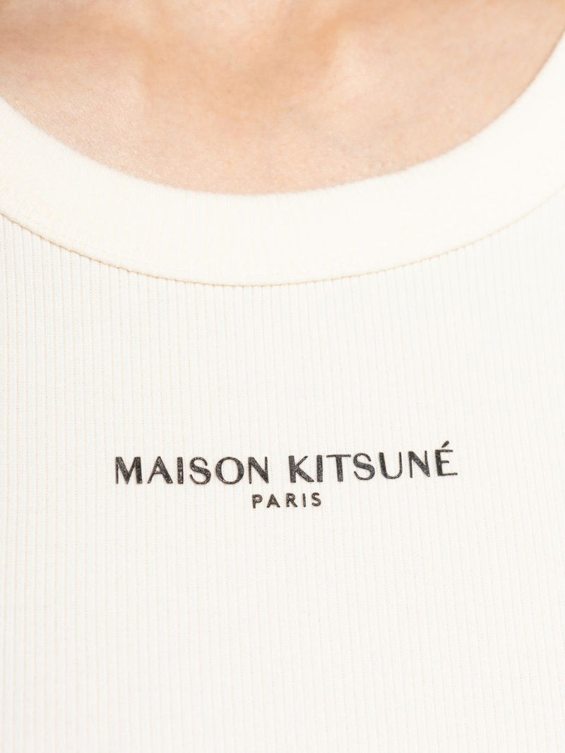 Maison Kitsuné Maison Kitsuné Maison KitsunÃ© Logo cotton tank top