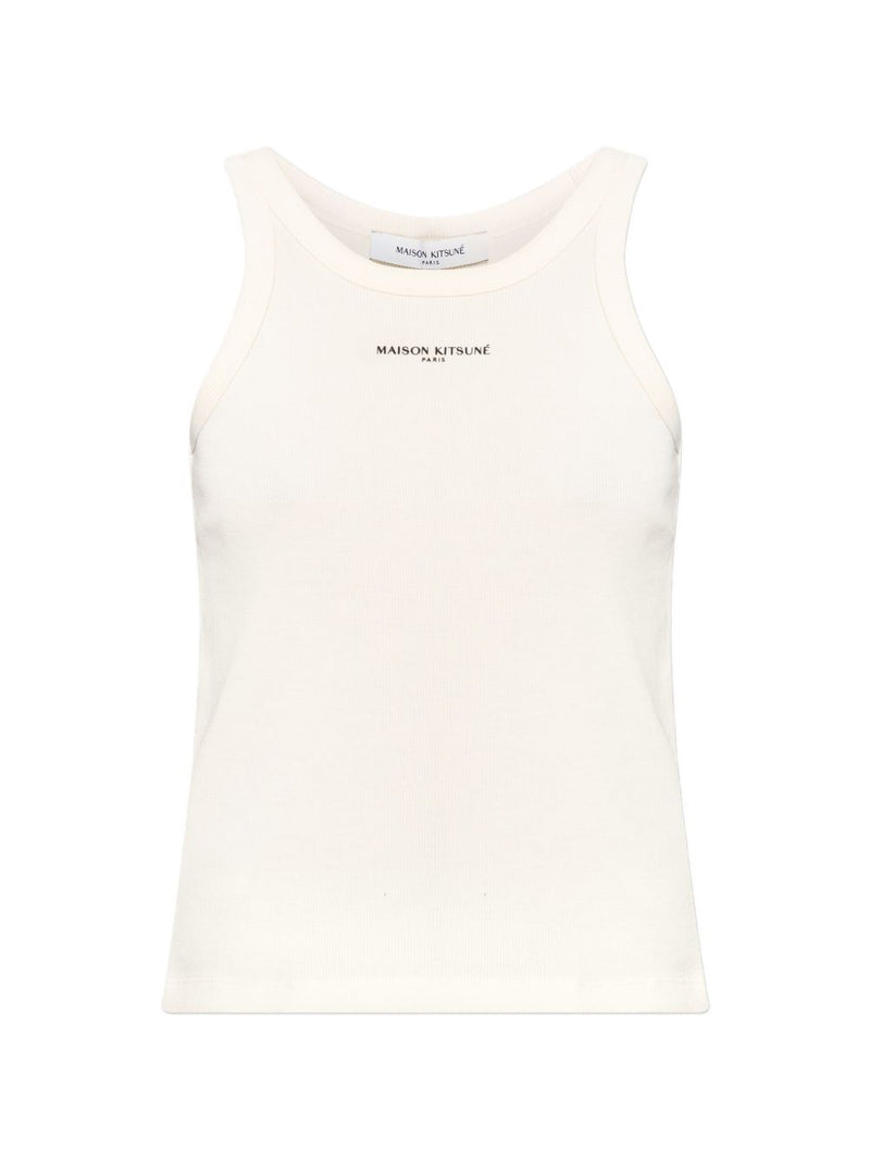 Maison Kitsuné Maison Kitsuné Maison KitsunÃ© Logo cotton tank top