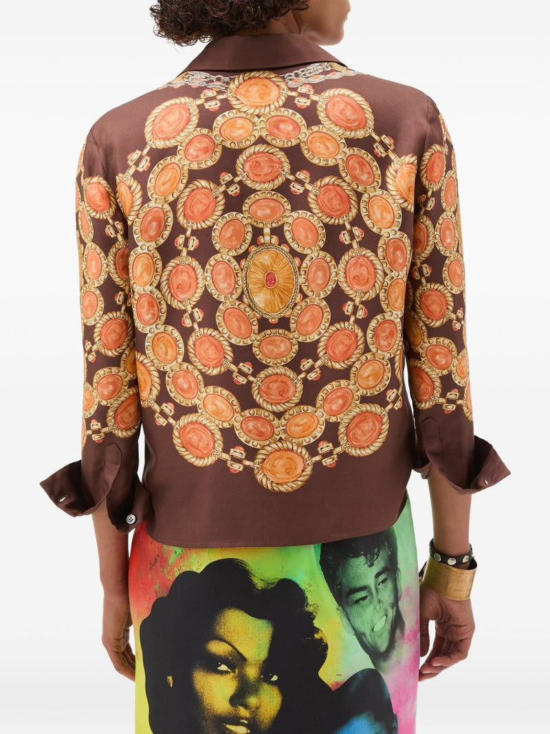 Versace Printed silk shirt | Urbalenti™ NYC