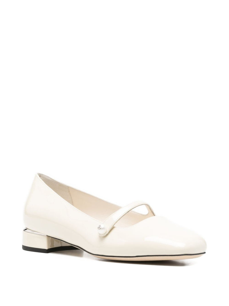 Jimmy Choo Elisa patent leather ballet flats | Urbalenti™ NYC