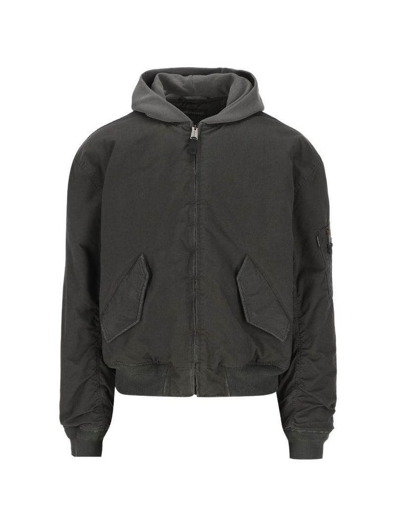 Balenciaga Cotton and nylon blend bomber jacket | Urbalenti™ NYC