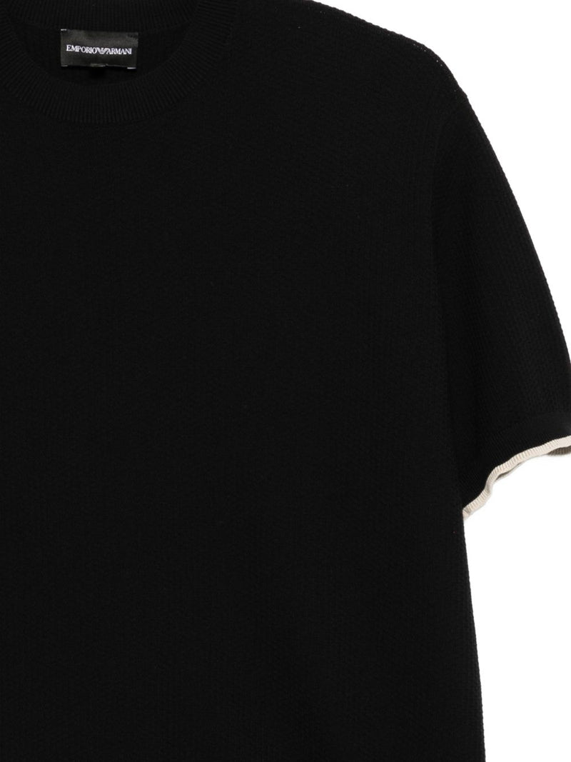 Emporio Armani Cotton knitted t-shirt | Urbalenti™ NYC