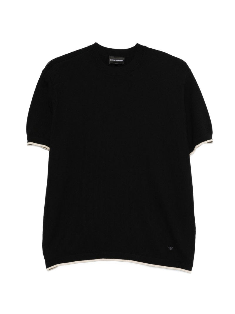 Emporio Armani Cotton knitted t-shirt | Urbalenti™ NYC