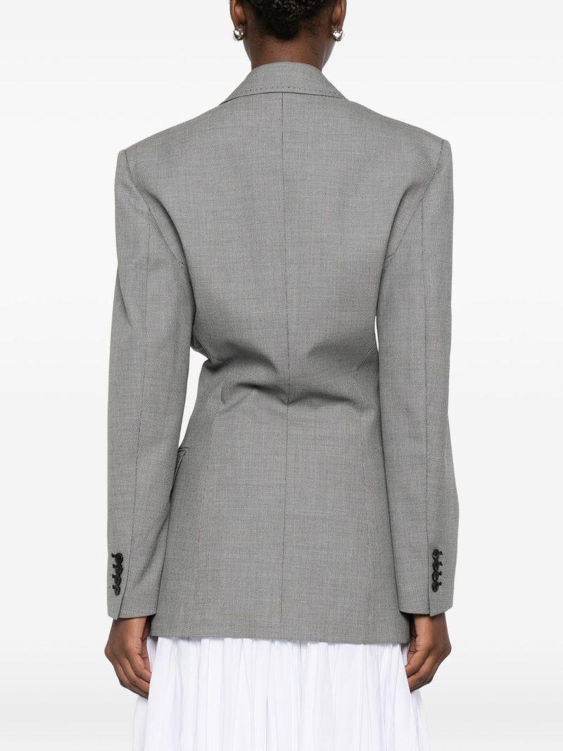 THE ATTICO FAshION Wool blend single-breasted jacket... | Urbalenti™ NYC