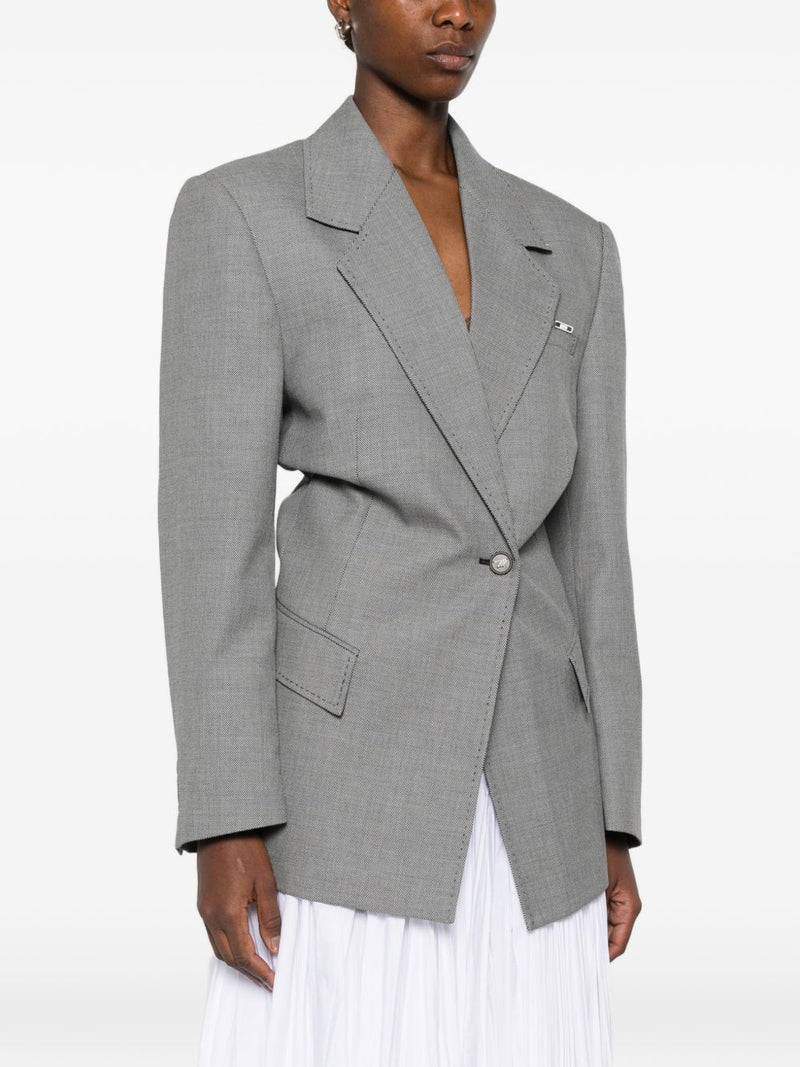 THE ATTICO FAshION Wool blend single-breasted jacket... | Urbalenti™ NYC