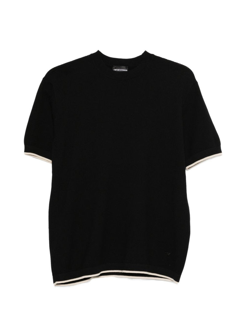 Emporio Armani Cotton knitted t-shirt | Urbalenti™ NYC