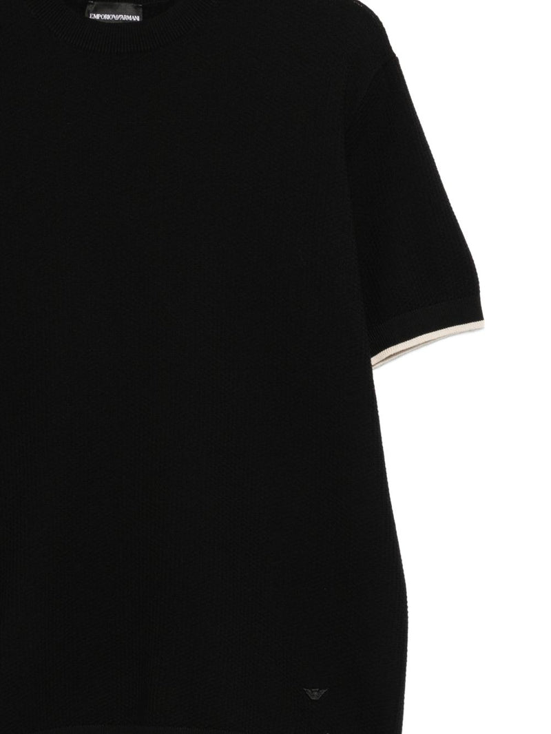 Emporio Armani Cotton knitted t-shirt | Urbalenti™ NYC