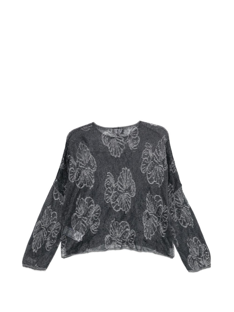 Emporio Armani Embroidered crewneck sweater | Urbalenti™ NYC