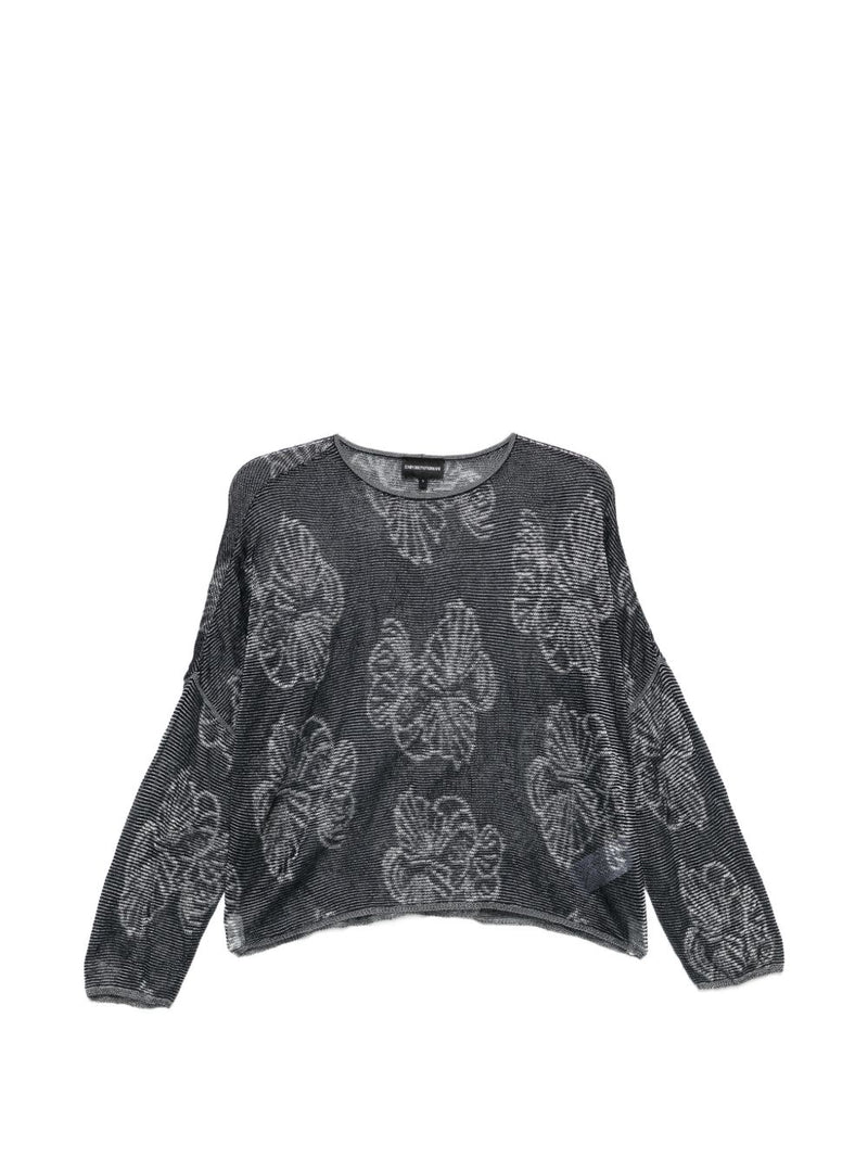 Emporio Armani Embroidered crewneck sweater | Urbalenti™ NYC