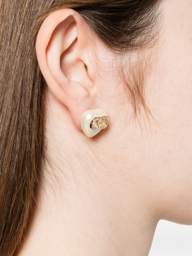 Valentino Garavani VLogo Signature Pearl earrings | Urbalenti™ NYC