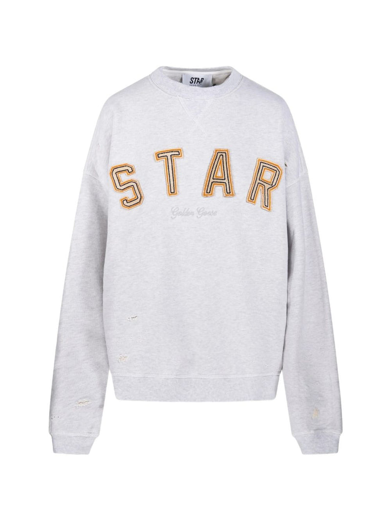 Golden Goose Logo cotton sweatshirt | Urbalenti™ NYC