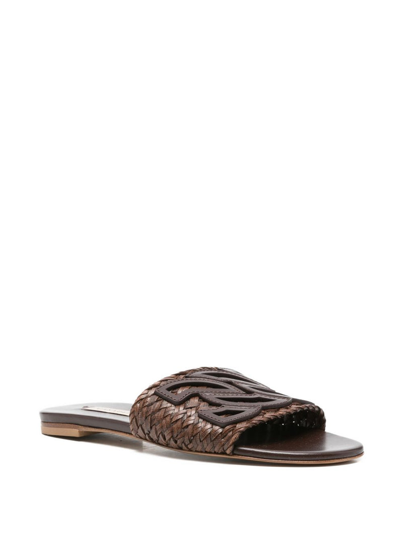 Casadei Casadei Leather flat sandals