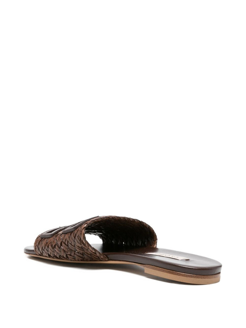 Casadei Casadei Leather flat sandals