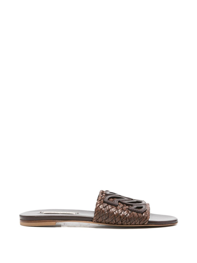 Casadei Casadei Leather flat sandals